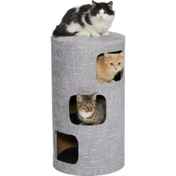 MidWest 3-Story Feline Nuvo Stella Cat Condo, Silver