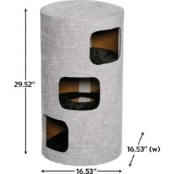 MidWest 3-Story Feline Nuvo Stella Cat Condo, Silver -Pet Cat Supplies Store 176502 PT2. AC SS1800 V1559591578