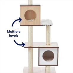 Frisco 62-in Modern Cat Tree & Condo -Pet Cat Supplies Store 177901 PT3. AC SS1800 V1667228724