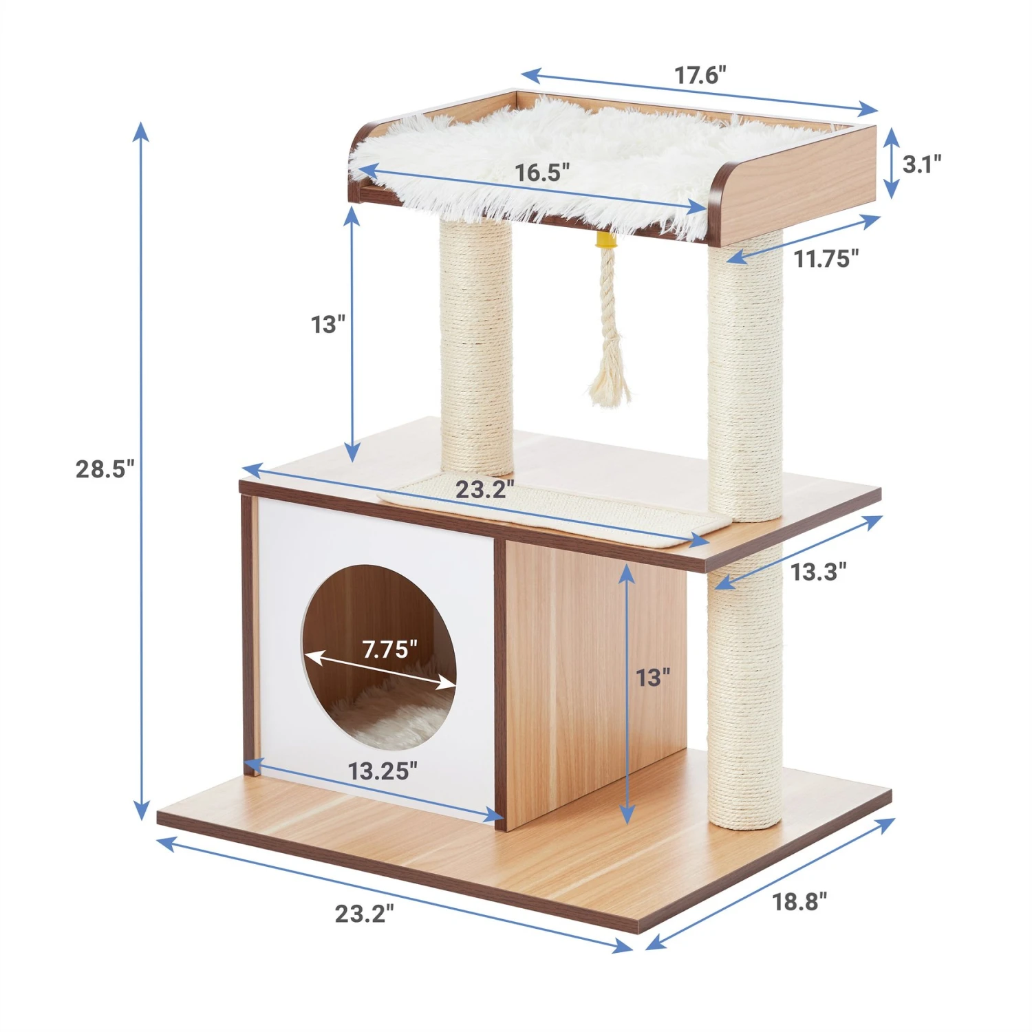 Frisco 28.5-in Modern Cat Tree & Condo 2 Frisco 28.5-in Modern Cat Tree & Condo - Image 2