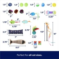 Frisco Plush, Teaser, Ball & Tri-Tunnel Variety Pack Cat Toy With Catnip, 20 Count -Pet Cat Supplies Store 178161 PT2. AC SS1800 V1676413725