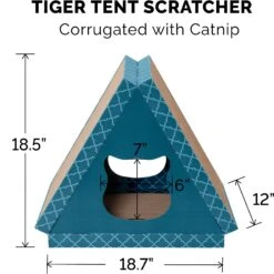 Tiger Tough Tiger Tent Corrugated Cat Scratcher Toy With Catnip -Pet Cat Supplies Store 178780 PT3. AC SS1800 V1584559854