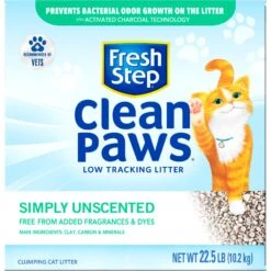 Fresh Step Clean Paws Simply Unscented Clumping Clay Cat Litter -Pet Cat Supplies Store 179540 PT8. AC SS1800 V1695138549