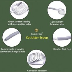 SunGrow Non-Stick Metal Scoop Kitty Box Cat Litter Scooper -Pet Cat Supplies Store 179562 PT3. AC SS1800 V1561406845