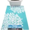 Drymate Protecitve & Decorative Cat Litter Mat, Rejuvenation Blue, Large, 20-in X 28-in
