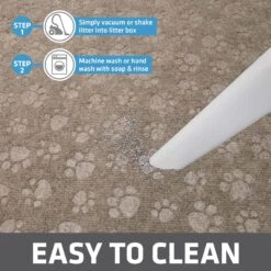 Drymate Premium Debossed Paw Cat Litter Trapping Mat, Taupe, X-Large, 28-in X 34-in -Pet Cat Supplies Store 181550 PT4. AC SS1800 V1691002846