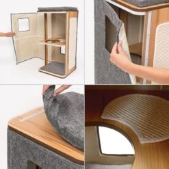 Vesper Cubo Tower 34.25-in Modern Cat Condo -Pet Cat Supplies Store 182899 PT4. AC SS1800 V1628006469