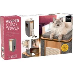 Vesper Cubo Tower 34.25-in Modern Cat Condo -Pet Cat Supplies Store 182899 PT7. AC SS1800 V1583964779