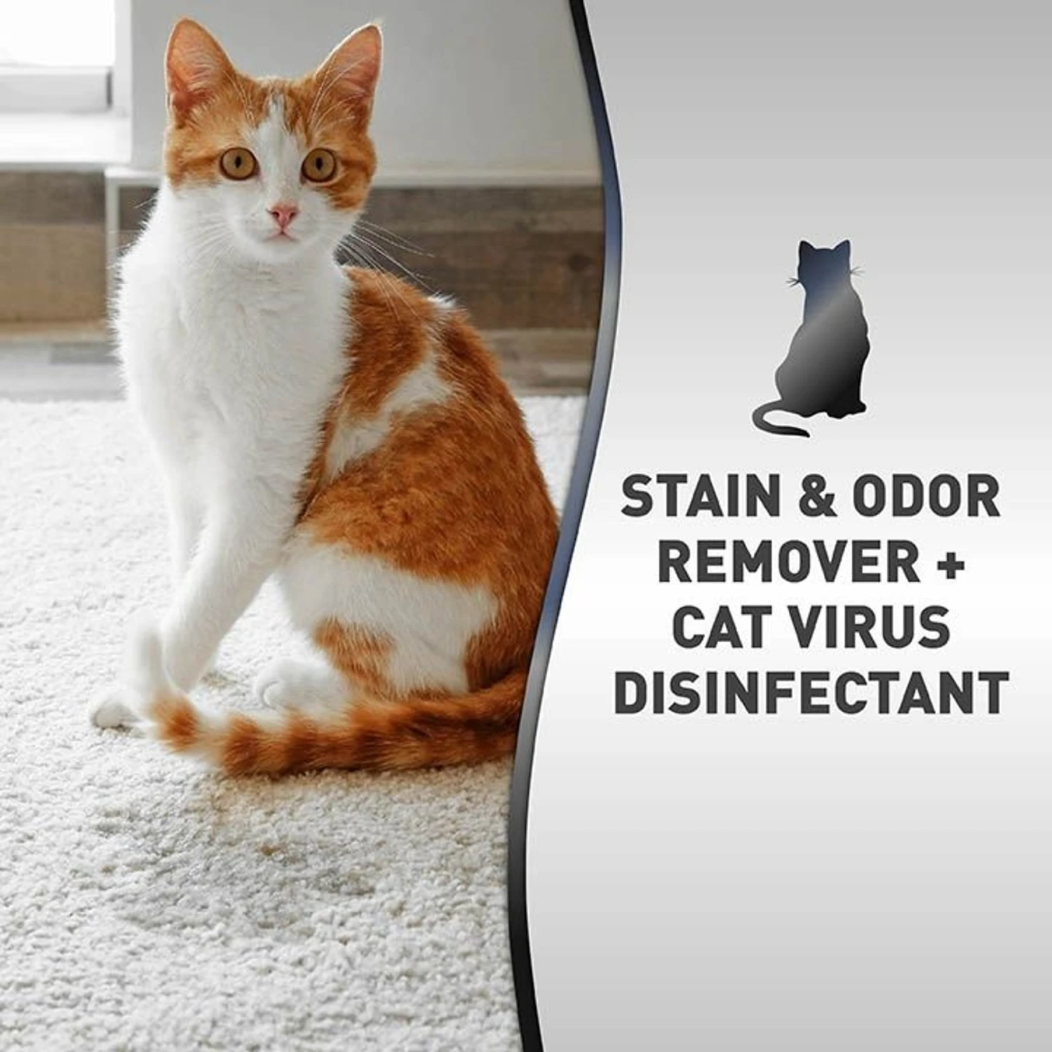 Nature's Miracle Advanced Platinum Cat Antibacterial Stain Remover & Odor Eliminator Spray, 32-oz Bottle 3 Nature's Miracle Advanced Platinum Cat Antibacterial Stain Remover & Odor Eliminator Spray, 32-oz Bottle - Image 3