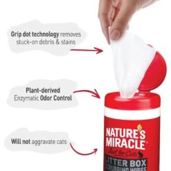 Nature's Miracle Cat Litter Box Scrubbing Wipes -Pet Cat Supplies Store 183021 PT2. AC SS1800 V1701115655