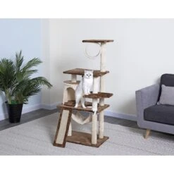 Go Pet Club 53-in Faux Fur Cat Tree & Condo