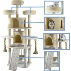 Go Pet Club 70-in Faux Fur Cat Tree & Condo -Pet Cat Supplies Store 197677 PT2. AC SS1800 V1587483999
