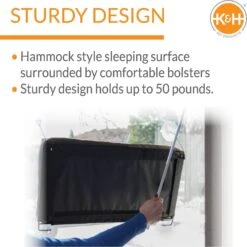 K&H Pet Products EZ Mount Deluxe Bolster Cat Window Perch -Pet Cat Supplies Store 199108 PT2. AC SS1800 V1620842685