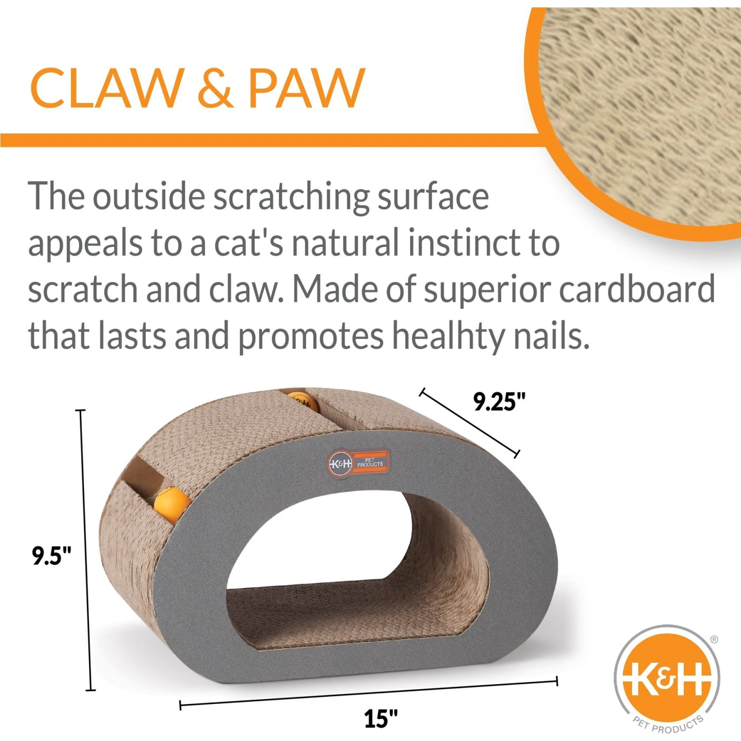 K&H Pet Products Creative Kitty Tunnel Cat Scratcher Toy 3 K&H Pet Products Creative Kitty Tunnel Cat Scratcher Toy - Image 3