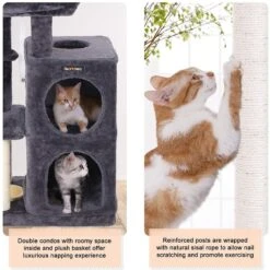 FEANDREA 32.7-in Faux Fleece Cat Tree & Condo -Pet Cat Supplies Store 205244 PT2. AC SS1800 V1648067219