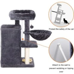 FEANDREA 32.7-in Faux Fleece Cat Tree & Condo -Pet Cat Supplies Store 205244 PT3. AC SS1800 V1648064800