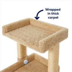 Frisco 32-in Real Carpet Wooden Cat Tree With Toy -Pet Cat Supplies Store 208920 PT2. AC SS1800 V1667228691