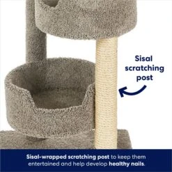 Frisco 65-in Real Carpet Wooden Cat Tree -Pet Cat Supplies Store 208934 PT3. AC SS1800 V1667227201