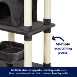 Frisco 66-in Cat Tree With Bed, Condo, Lounge Basket & Top Perch -Pet Cat Supplies Store 214381 PT4. AC SS1800 V1667229235