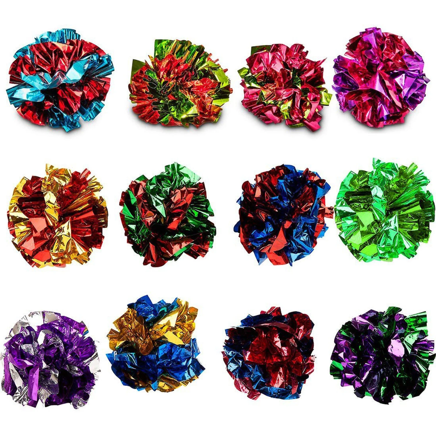 SunGrow Kitty Crinkle Balls Indoor Cat Toy, 12 Count 1 SunGrow Kitty Crinkle Balls Indoor Cat Toy, 12 Count