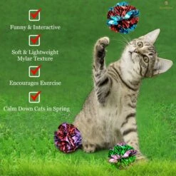 SunGrow Kitty Crinkle Balls Indoor Cat Toy, 12 Count 8 SunGrow Kitty Crinkle Balls Indoor Cat Toy, 12 Count -Pet Cat Supplies Store 215394 PT3. AC SS1800 V1689255351