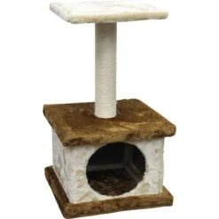 Go Pet Club 22-in Economical Cat Tree Condo, Beige/Brown -Pet Cat Supplies Store 216916 PT2. AC SS1800 V1587484063