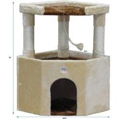 Go Pet Club 32-in Large Perch Cat Tree Condo -Pet Cat Supplies Store 216950 PT3. AC SS1800 V1671226173