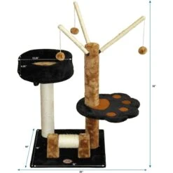 Go Pet Club 32-in Perch Cat Tree, Brown/Black -Pet Cat Supplies Store 216952 PT3. AC SS1800 V1671226225