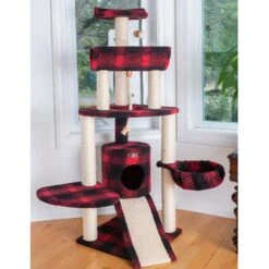 Armarkat 58-in Classic Cat Tree, Tartain Plaid -Pet Cat Supplies Store 219004 PT3. AC SS1800 V1603323692