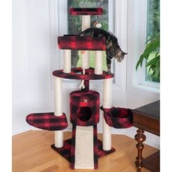Armarkat 58-in Classic Cat Tree, Tartain Plaid -Pet Cat Supplies Store 219004 PT4. AC SS1800 V1603302692
