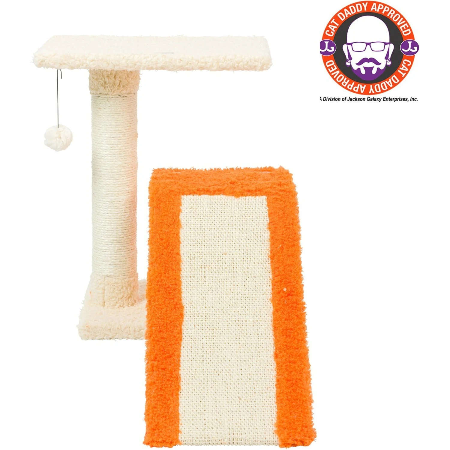 Armarkat Real Wood Sisal Carpet Ramp & Two-Level Platform Cat Tree 1 Armarkat Real Wood Sisal Carpet Ramp & Two-Level Platform Cat Tree