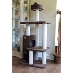Armarkat 56-in Carpeted Condo Cat Tree, Brown -Pet Cat Supplies Store 219018 PT3. AC SS1800 V1603333590