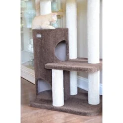 Armarkat 56-in Carpeted Condo Cat Tree, Brown -Pet Cat Supplies Store 219018 PT4. AC SS1800 V1603412798