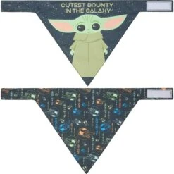 STAR WARS THE MANDALORIAN GROGU "Cutest Bounty" Reversible Dog & Cat Bandana -Pet Cat Supplies Store 220290 PT6. AC SS1800 V1646442983