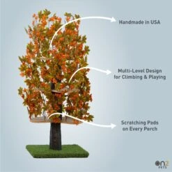 On2Pets 60-in Large Square Modern Cat Tree -Pet Cat Supplies Store 220362 PT2. AC SS1800 V1671118299