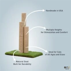 On2Pets Skyline 22-in Sisal Cat Scratching Post -Pet Cat Supplies Store 220366 PT5. AC SS1800 V1684772826