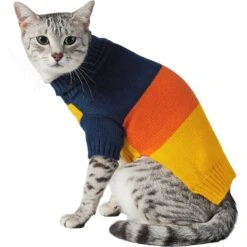 Frisco Colorblock Dog & Cat Turtleneck Sweater With Sleeves -Pet Cat Supplies Store 223819 PT2. AC SS1800 V1599481036