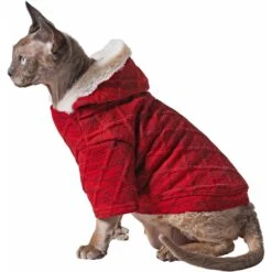 Frisco Textured Knit Dog & Cat Hoodie 11 Frisco Textured Knit Dog & Cat Hoodie -Pet Cat Supplies Store 224233 PT3. AC SS1800 V1637667403