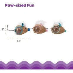 Catstages Mousin' Around Hide 'N Treat Dispenser Cat Toy, 3 Count -Pet Cat Supplies Store 227096 PT4. AC SS1800 V1636508617