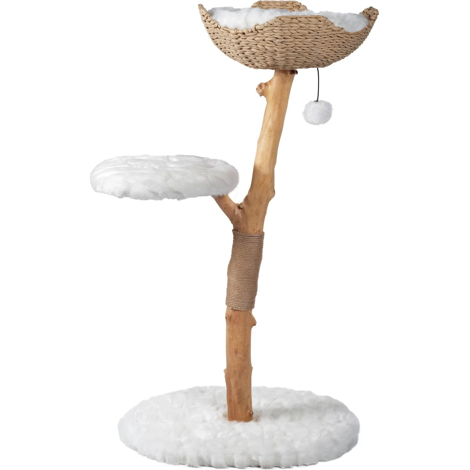 Mau Lifestyle Uni 41-in Faux Fur Basket Bed Cat Tree 9 Mau Lifestyle Uni 41-in Faux Fur Basket Bed Cat Tree - Image 9