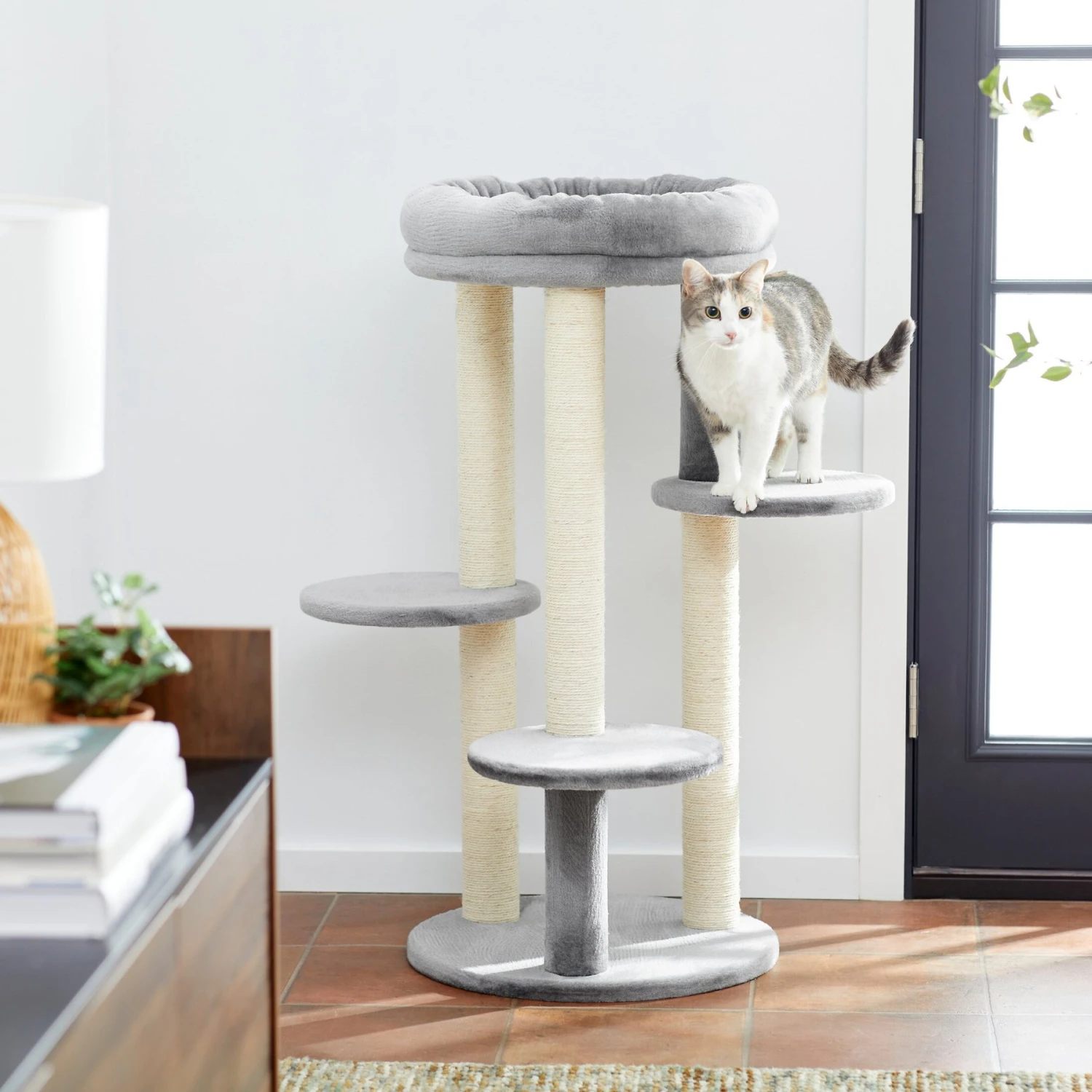 Frisco 41-in Faux Fur Cat Tree 1 Frisco 41-in Faux Fur Cat Tree