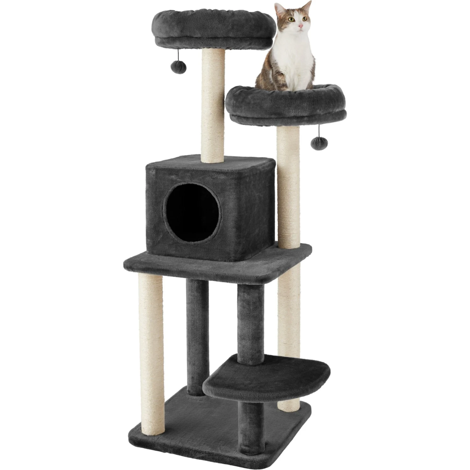 Frisco 55-in Faux Fur Cat Tree & Condo 3 Frisco 55-in Faux Fur Cat Tree & Condo - Image 3