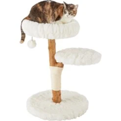 Frisco Natural Wood Modern Cat Tree With Toy, Ivory, Medium 8 Frisco Natural Wood Modern Cat Tree With Toy, Ivory, Medium -Pet Cat Supplies Store 236561 PT2. AC SS1800 V1615987414