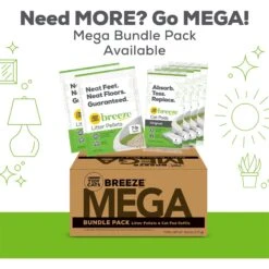 Tidy Cats Breeze Enhanced Active Clean Scent Litter Pellets & Multi-Cat Pads Bundle Pack -Pet Cat Supplies Store 238093 PT3. AC SS1800 V1700157585