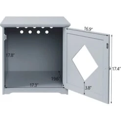 Unipaws Decorative Diamond-Design Cat Litter Box Enclosure -Pet Cat Supplies Store 241620 PT5. AC SS1800 V1701379453