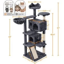 Yaheetech 57-in Plush Cat Tree & Condo 10 Yaheetech 57-in Plush Cat Tree & Condo -Pet Cat Supplies Store 242612 PT2. AC SS1800 V1680631018