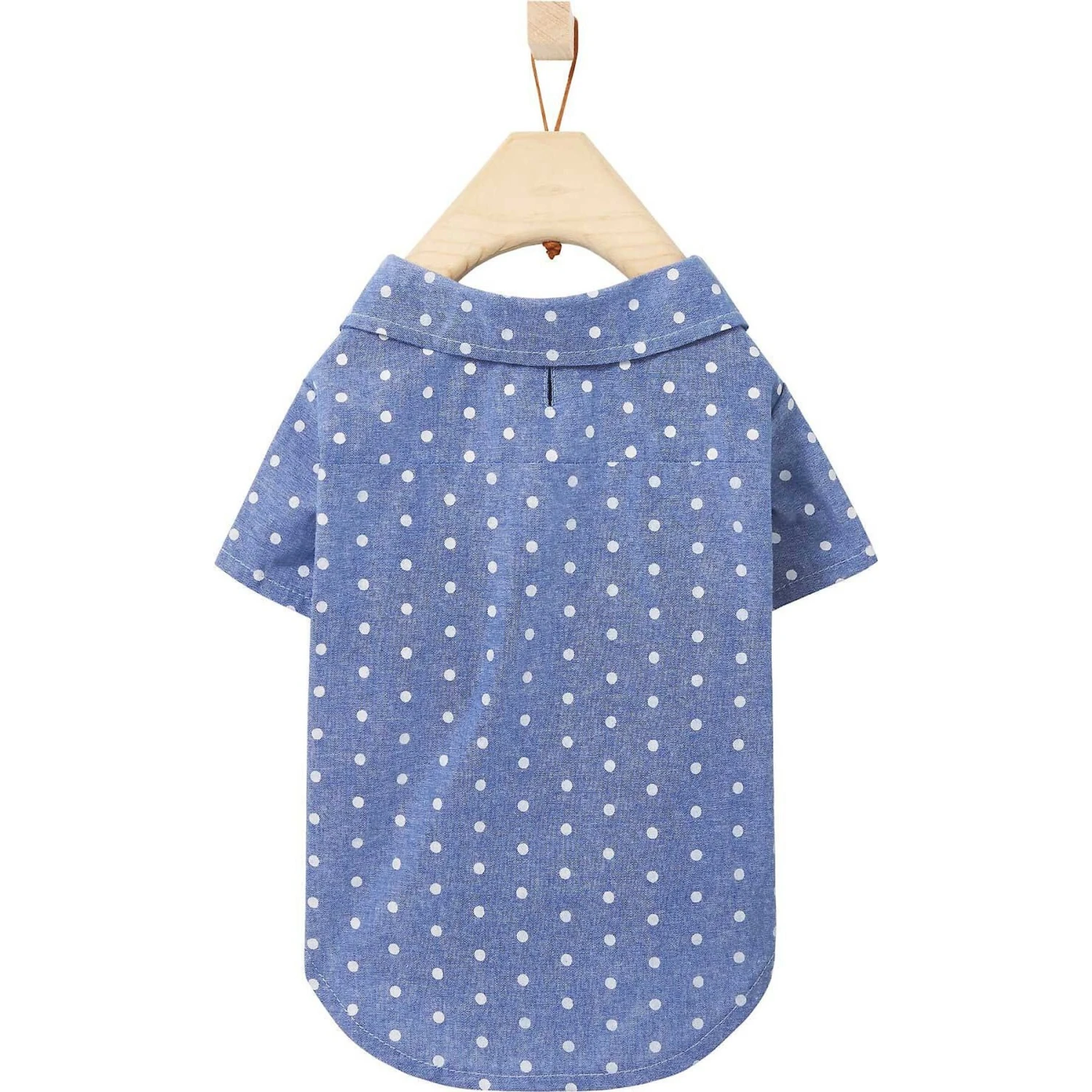 Frisco Polka Dot Chambray Dog & Cat Button Up Shirt 5 Frisco Polka Dot Chambray Dog & Cat Button Up Shirt - Image 5