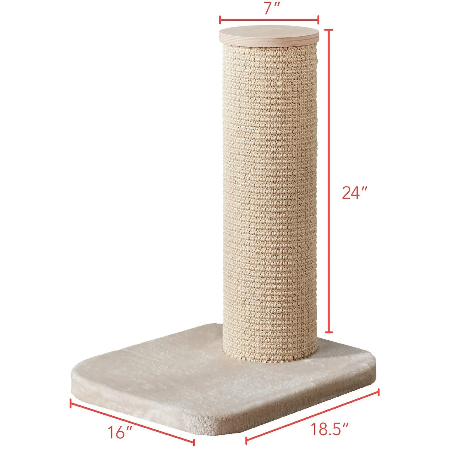 Two By Two City Cat Deluxe European 24-in Faux-Fur Cat Scratching Post 2 Two By Two City Cat Deluxe European 24-in Faux-Fur Cat Scratching Post - Image 2