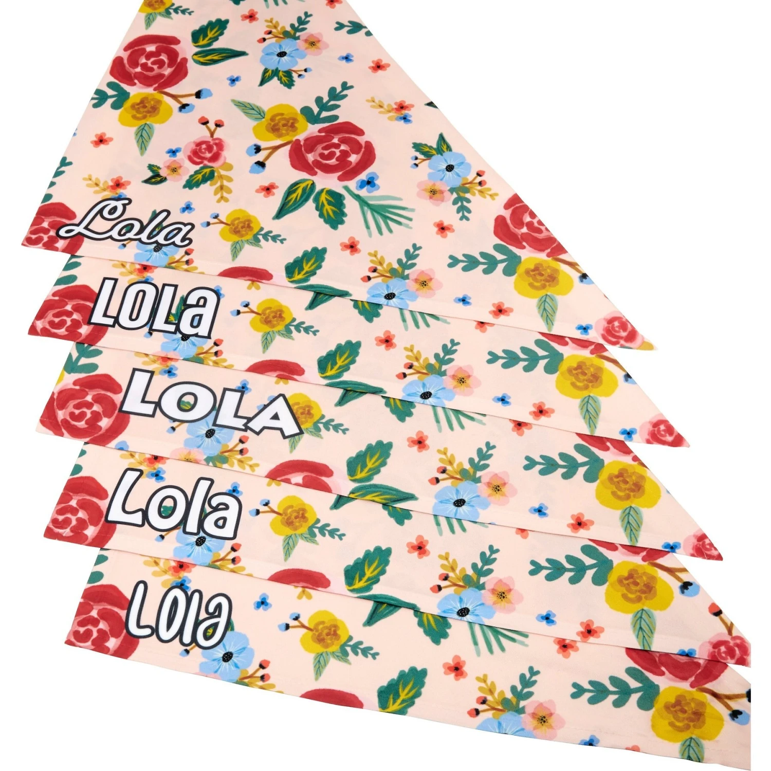 Frisco Floral Personalized Dog & Cat Bandana 5 Frisco Floral Personalized Dog & Cat Bandana - Image 5
