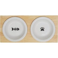 Frisco Double Elevated Cat Bowl With Wood Stand 10 Frisco Double Elevated Cat Bowl With Wood Stand -Pet Cat Supplies Store 256082 PT4. AC SS1800 V1615313792